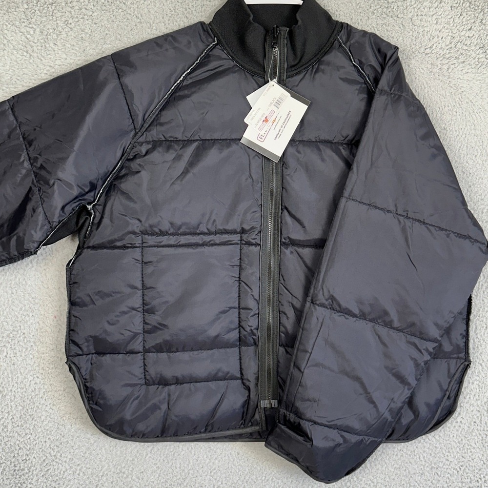 NEW Flying Cross Jacket Mens XL Black Insulated Quilted Puffer Full Zip Outdoor